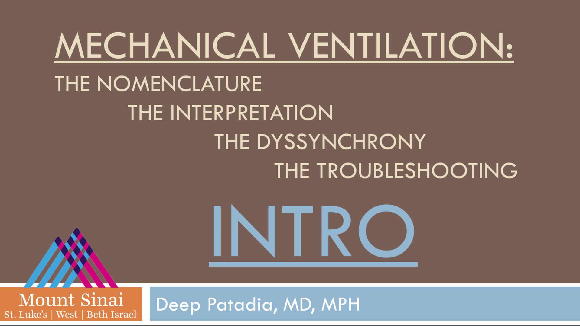 Intro to Mechanical Ventilation