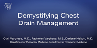 Demystifying Chest Drain Management